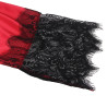 SUBBLIME - 954024 KORONKOWA PRZEŹROCZYSTA KOSZULKA Z TYŁU + STRINGI CZERWONY/CZARNY L/XL