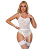 SUBBLIME - 954291 BODY Z ŁAŃCUCHAMI + PAS DO POŃCZOSZK BIAŁE L/XL