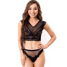 LIVCO CORSETTI FASHION - SOUTIEN-GORGE + CULOTTE ELIN LC 20212 NOIR S/M