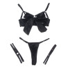 SUBBLIME - 955205 ENSEMBLE SOUTIEN-GORGE AVEC NŒUD NOIR RÉGLABLE L/XL