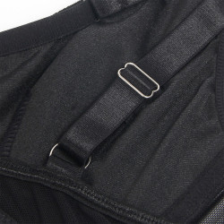 SUBBLIME - 955243 REGGISENO BONDAGE NERO CON GIARRETTIERA L/XL