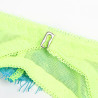 SUBBLIME - 955311 ENSEMBLE SOUTIEN-GORGE AVEC LIGNES DENTELLE ET JARRETELLE VERT ET BLEU S/M
