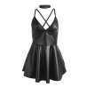 SUBBLIME - 955380 DRESS WITH BLACK LEATHER STRAPS L/XL