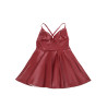 SUBBLIME - 955403 DRESS WITH BURGUNDY LEATHER STRAPS L/XL