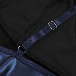 SUBBLIME - 955410 ROBE À BRETELLES EN CUIR BLEU S/M