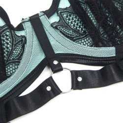 SUBBLIME - 955564 REGGISENO IN VERNICE VERDE CON CERNIERA IN RETE L/XL