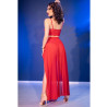 CHILIROSE - CR 4850 RED TOP AND LEGGINGS SET WITH GOLDEN ACCESSORIES XL