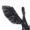 SUBBLIME - 957483 LACE BRA AND GARTER SET BLACK S/M
