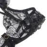 SUBBLIME - 957490 ENSEMBLE SOUTIEN-GORGE ET JARRETELLE EN DENTELLE NOIR L/XL