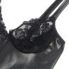 SUBBLIME - 957568 SKÓRZANA SUKIENKA Z ZAMEKIEM CZARNA S/M