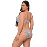 SUBBLIME - 957636 COMPLETO REGGISENO E SLIP RICAMATI A FIORI AZZURRO CIELO L/XL