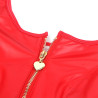 SUBBLIME - 957698 HEART ZIPPER LEATHER DRESS RED L/XL