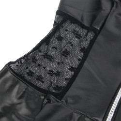 SUBBLIME - 957704 ABITO IN PELLE CON CERNIERA IN PIZZO NERO S/M