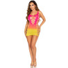 LEG AVENUE - MINI ROBE SANS COUTURE AVEC FENTES SUNSET