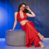 CHILIROSE - CR 4857 ENSEMBLE HAUT ET PANTALON ROUGE TAILLE XL