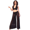 CHILIROSE - CR 4857 CZARNY KOMPLET TOP I SPODNIE ROZMIAR M