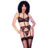 CHILIROSE - CR 4852 CONJUNTO DE LINGERIE PRETO TAMANHO M