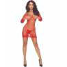 PASSION - BS108 BODYSTOCKING GRID CZERWONY