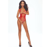 PASSION - BS115 BODYSTOCKING GRID CZERWONY