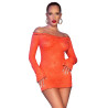 CHILIROSE - CR 4859 ORANGE MINI DRESS L