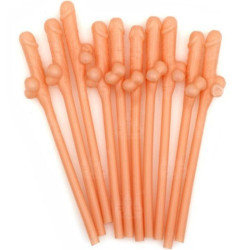 DIABLO PICANTE - 10 PENIS SHAPED STRAWS