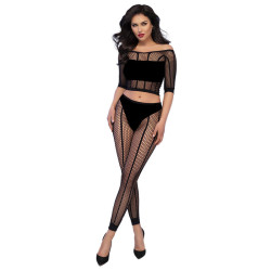 CHILIROSE - CR 4647 TOP I LEGINSY CZARNE S/M