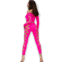 CHILIROSE - CR 4632 TOP I SPODNIE FUKSJA S/L