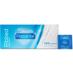PASANTE - PREZERWATYWY RIBBED PASSION OPAKOWANIE 144 SZTUKI