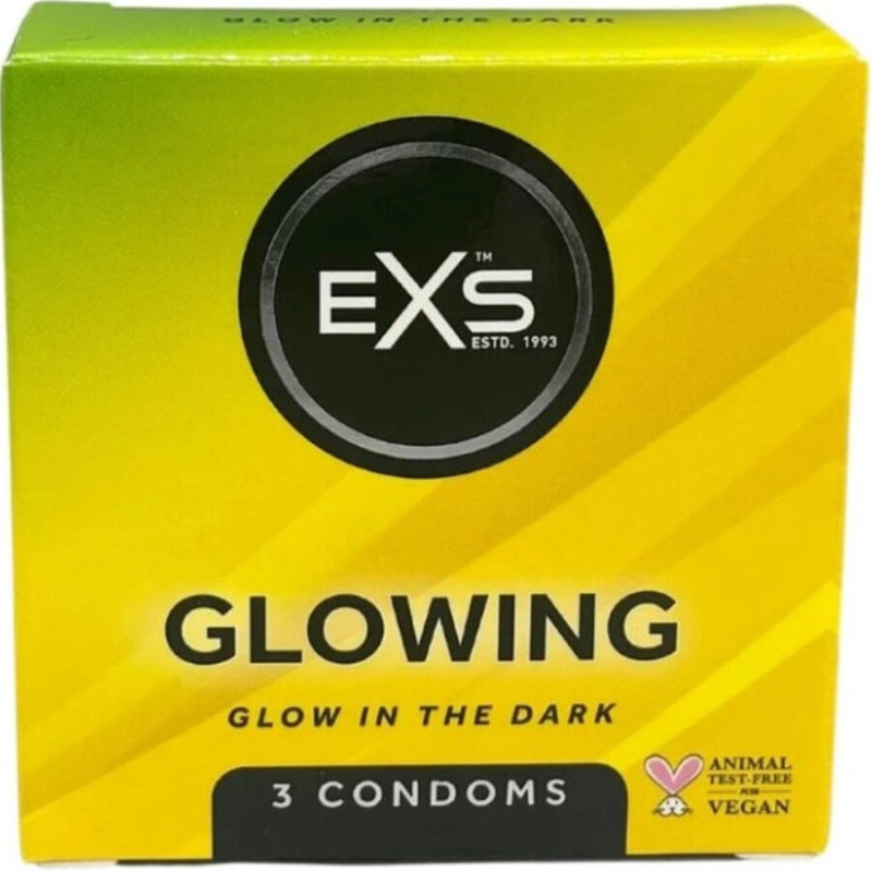 EXS CONDOMS - GLOWN IN THE DARK EXS CONDOMS - GLOWN IN THE DARK