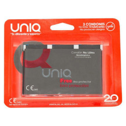 UNIQ - FREE LATEX FREE CONDOMS WITH PROTECTIVE RING 3 UNITS