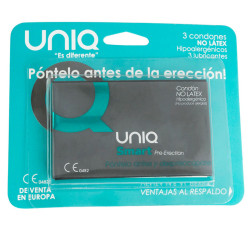UNIQ - INTELIGENTNE BEZLATEKSOWE PREZERWATYWY PRZEDEREKCYJNE 3 SZT