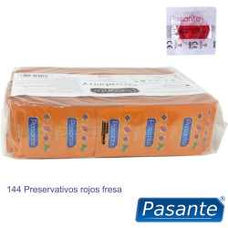 PASANTE - TORBA NA KONDOMY O SMAKU TRUSKAWKOWYM 144 SZT
