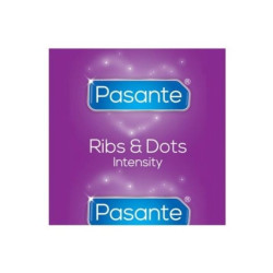 PASANTE - PREZERWATYWY RIBS & DOTS INTENSITY 144 SZTUKI