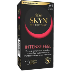 SKYN - INTENSYWNE UCZUCIE TEKSTUROWANA PREZERWATYWA Z FALISTYM WZOREM 10 SZTUK