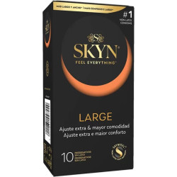 SKYN - DUŻE PREZERWATYWY Z EKSTRA REGULACJĄ 10 SZTUK