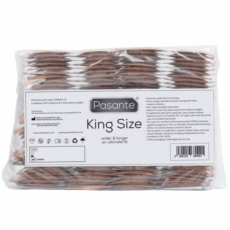 PASANTE - CONDOMS KING SIZE BAG 144 UNITS PASANTE - CONDOMS KING SIZE BAG 144 UNITS