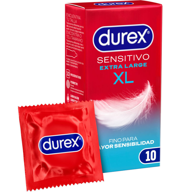 DUREX - SENSITIVE XL-KONDOME 10 EINHEITEN DUREX - SENSITIVE XL-KONDOME 10 EINHEITEN