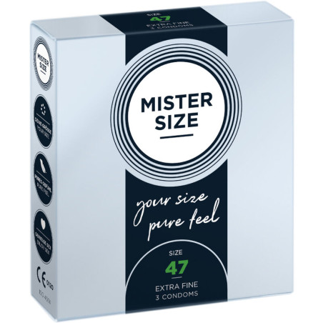 MISTER SIZE - PREZERWATYWY ROZMIAR XS 47 MM (3 SZTUKI)