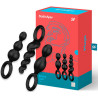 SATISFYER - ZESTAW WTYKOW ANALNYCH 3 SZT. CZARNE