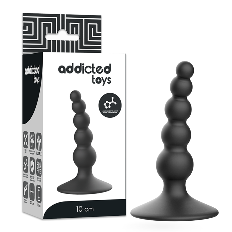 ADDICTED TOYS - ZATYCZKA ANALNA 10 CM CZARNA