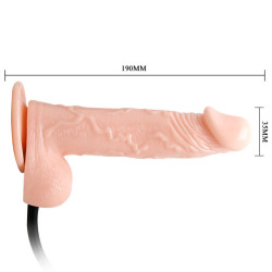 TANIEC - REALISTYCZNY DMUJACY DILDO Z PRZYSsawkA 15 CM