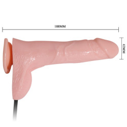 BAILE - DMUJACY REALISTYCZNY DILDO Z PRZYSsawkA 15 CM