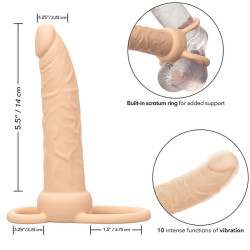CALEXOTICS - PERFORMANCE MAXX LADOWANY PODWÓJNY PENETRATOR JASNA SKÓRA