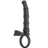 PRETTY LOVE - TATUM WIBRACYJNY PENIS RING Z ZATYCZKĄ 10 WIBRACJI CZARNY
