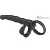 PRETTY LOVE - TATUM WIBRACYJNY PENIS RING Z ZATYCZKĄ 10 WIBRACJI CZARNY