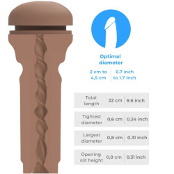 KIIROO - POCZUJ STROKER EXTRA ŚCIŚNIĘTY POŚLADEK ŚREDNI BRĄZ