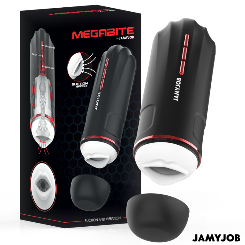 JAMYJOB - MEGABITE AUTOMATYCZNY MASTURBATOR DO UST 5 TRYBÓW STYMULUJĄCYCH FALE I WIBRACJE