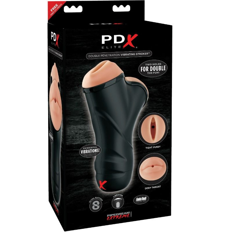 PDX ELITE - UDERZAK WIBRUJACY Z PODWOJNA PENETRACJA