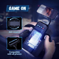 GAME CUP - MASTURBATOR WIBRUJACY WCIAGAJACY Z FUNKCJA OGRZEWANIA I WSPARCIEM MOBILNYM - CZARNY