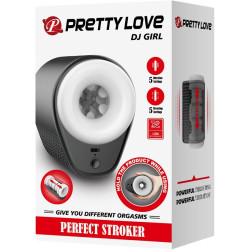 PRETTY LOVE - DJ GIRL MĘSKI MASTURBATOR Z WIBRACJĄ 5 USTAWIEŃ NEGRO